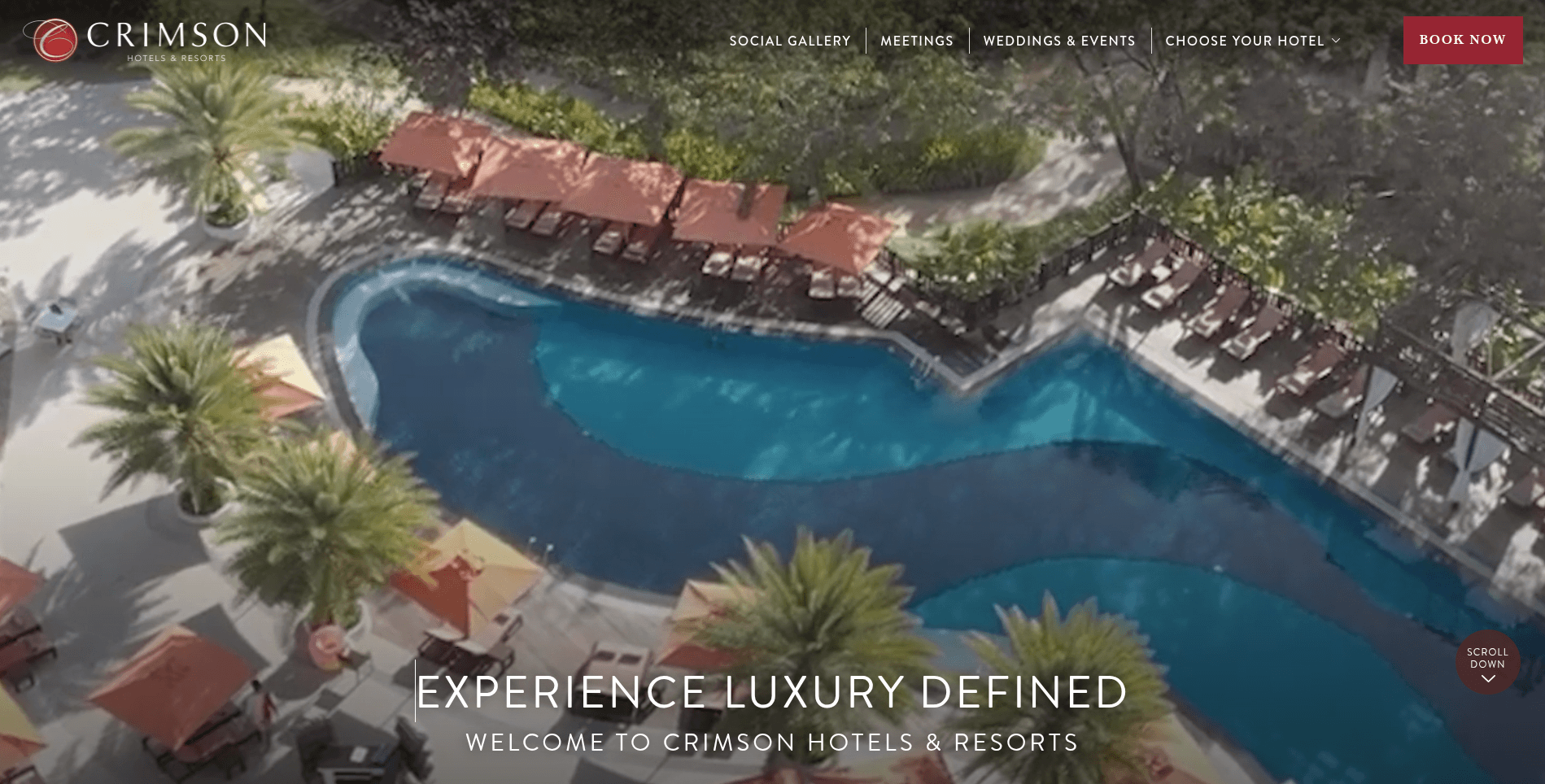 Crimson Hotel — homepage
